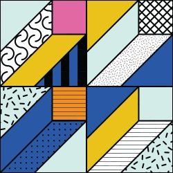 memphis mosaics pop prism cobalt sunshine