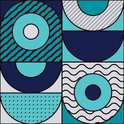 memphis mosaics retro rhythm blue tones