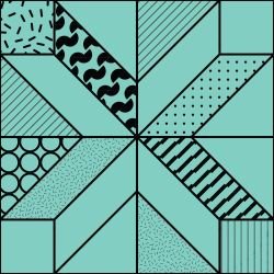 memphis mosaics shape symphony green black