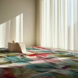 mixed bunch concept misty flower field rug