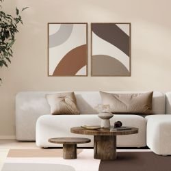 natural forms concept belgian block brown beige rug