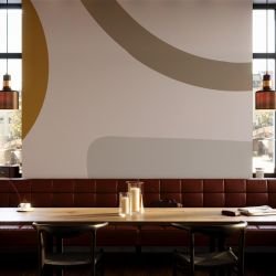 natural forms concept causeway mustard grey red mural