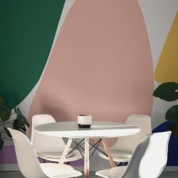 natural forms concept crevice blue green mix mural