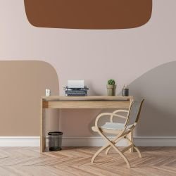 natural forms concept islands red grey beige mural