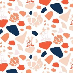 natures depiction bloom mosaic redblue