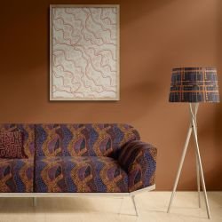 ngoolark concept framed artwork  lounge  cushions and lampshade