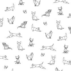 origami cats bianko