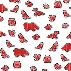 origami woodland rich reds 