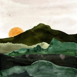 waves of earth dreamscape hills dark green