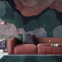 paint strokes concept mural rug and cushions