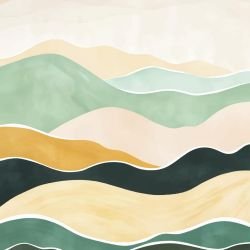 waves of earth faroff ranges no sun green yellow