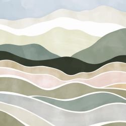 waves of earth terrain trails pastel vista