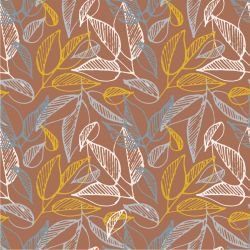 pattern pop etched sprigs blue  brown 