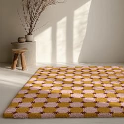 linea layers concept rug sunbaked mosaic pink brown orange