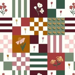 petals and plaids garden patchwork sunshine