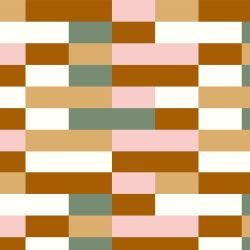 petals and plaids retro rectangle multi