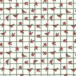 petals and plaids tiny trellis red green
