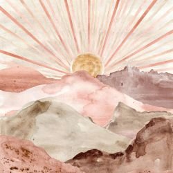 waves of earth serene layers amber sun 