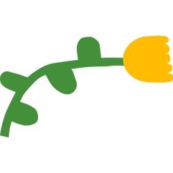 playful pops tulip time yellow top