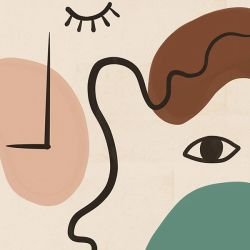 posing and patterns abstract features brown aqua