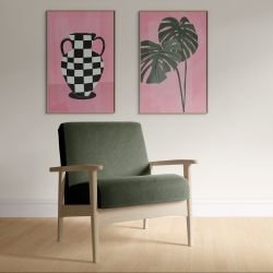 posing and patterns concept artwork framed