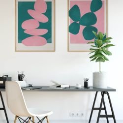 posing and patterns concept office artwork framed