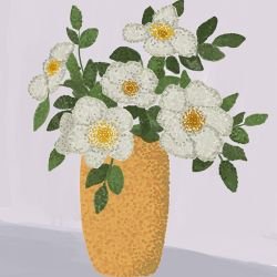 posing and patterns dotted blossom multi