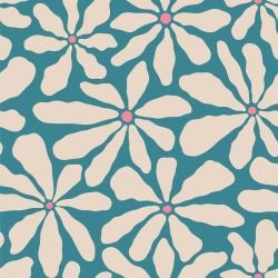 retrogroove summer petals blue pink