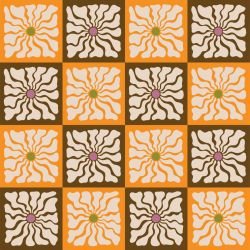 retrogroove border floral grid multi
