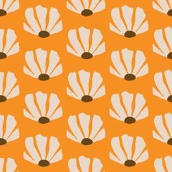 retrogroove floral repeats orange