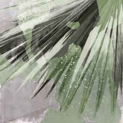 leafscapes spike fan fronds vintage green