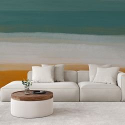 serene brushwork concept palette panorama mural