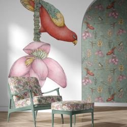 textured tropics concept mural