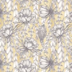 textured tropics etched in nature sepia yellow