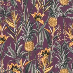 textured tropics golden grove purple