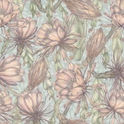 textured tropics orchid cactus blue light