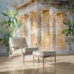 destination landmarks concept mural and upholstery