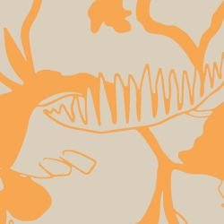 tide and bloom garden silhouette tangerine detail