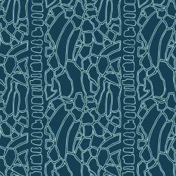 tide and bloom water ripples soft aqua on prussian blue