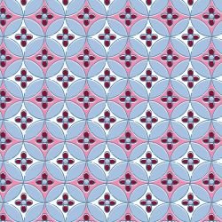 stamped stories petal grid tile pink blue