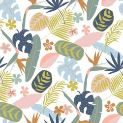 tropical days tropical bird of paradise denim