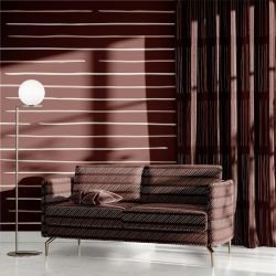 wabi lines concept lounge wallpaper and curtain