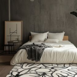 wanderline garden concept rug lineplay floral charcoal