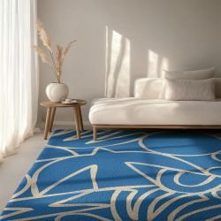 wanderline garden concept rug outside outline blue 