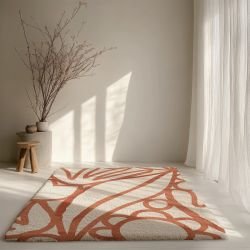 wanderline garden concept rug tangle bloom rust