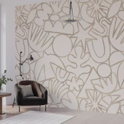 wanderline garden concept wallpaper outside outline mocca