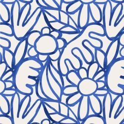 wanderline garden lineplay floral indigo