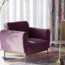 watercolour concept velvet armchair curtain and rug