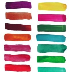 watercolour paint chips rainbow 