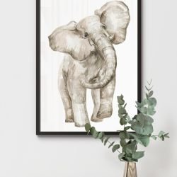 watercolour wildlings concept engaging elephant